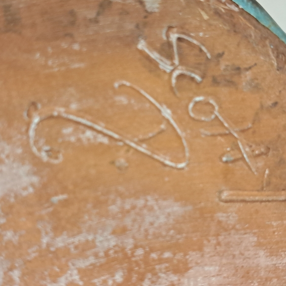 Blue brown pottery glazed Pitcher. - Picture 5 of 5